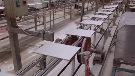 the process of making ceramic tiles, industry concept