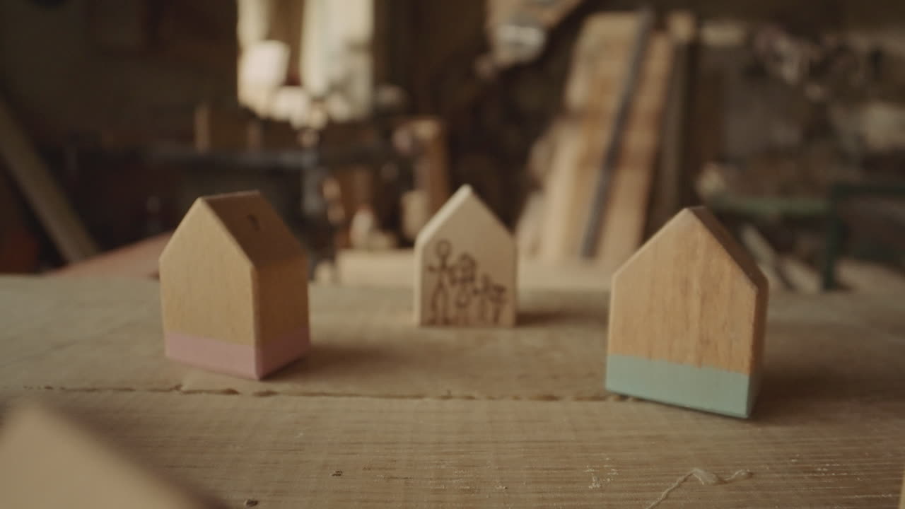 Handmade Wooden House Decorations