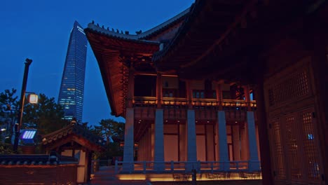 Asiático-Arquitectura-Oriental-Tradicional-Coreano-Chino-Estilo-Japonés