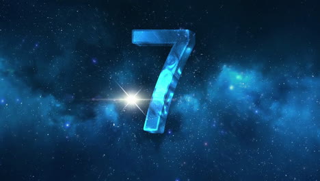 animation film countdown with digital number timer from 10 to 1 seconds with motion graphics