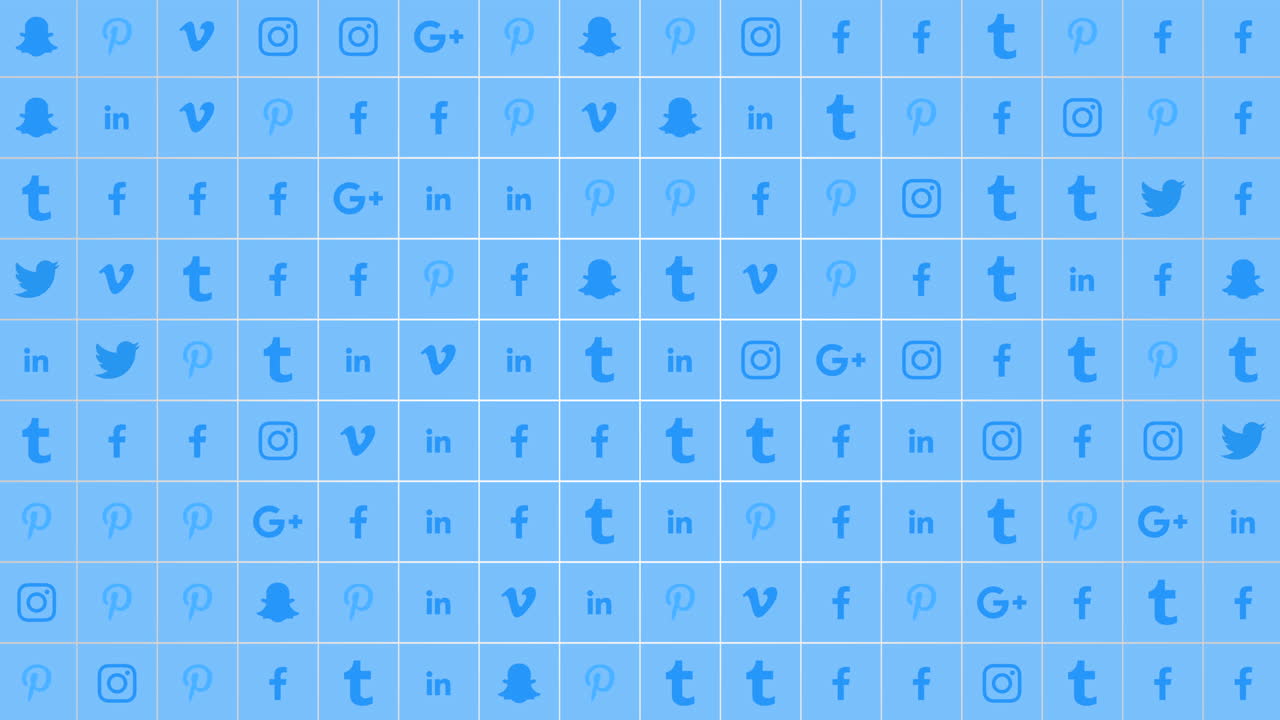 iconos de redes sociales sobre fondo degradado 3
