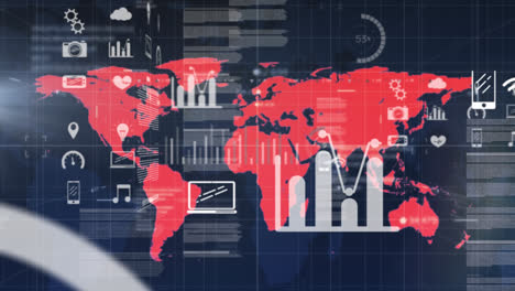 Covid-19-infection-spreading-over-world-map-against-data-processing-