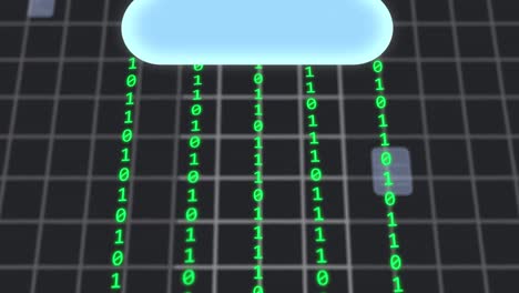 Animation-of-cloud-icon-and-digital-screens-over-binary-coding