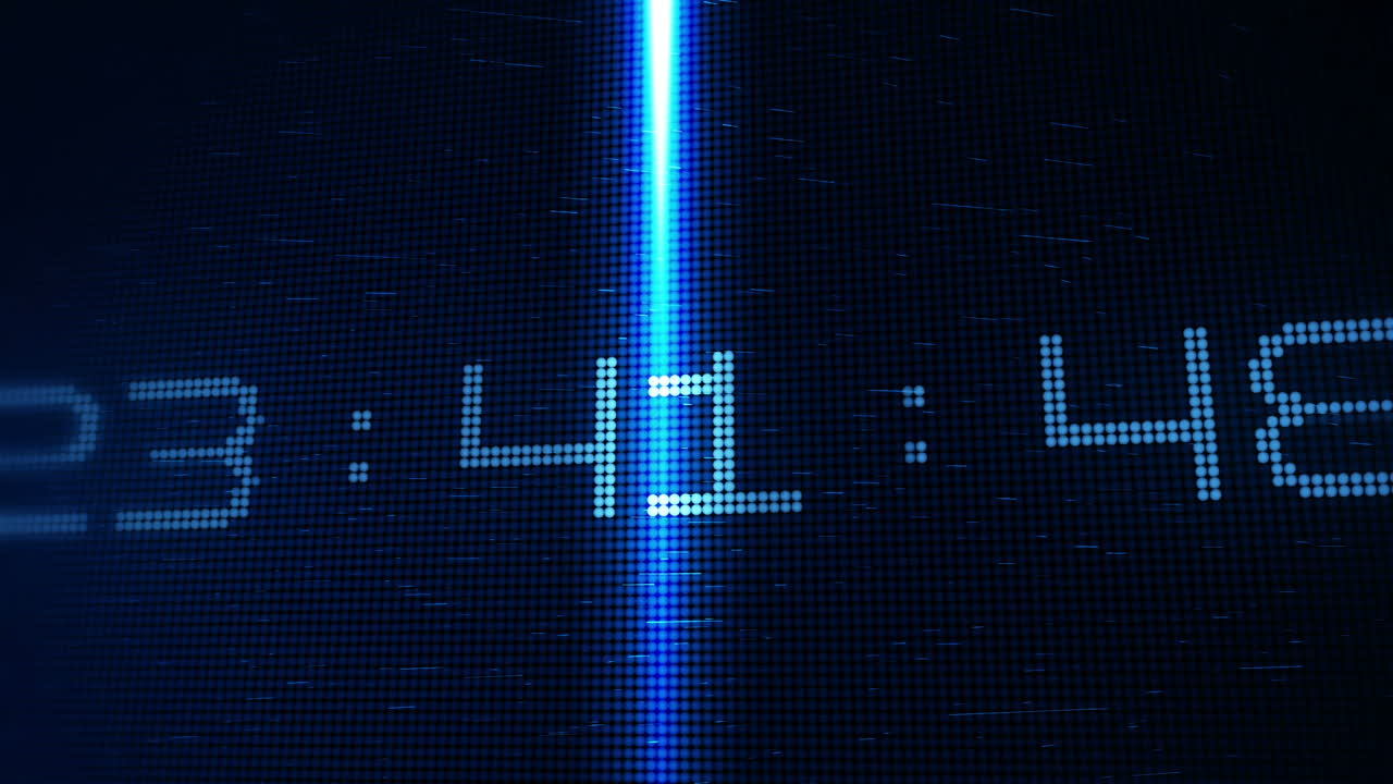 Technology style countdown for the new year