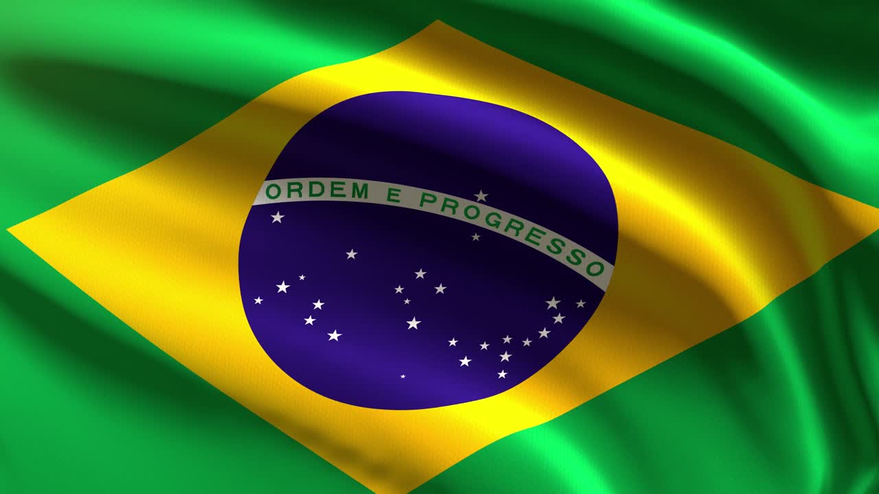 bandera festiva de brasil - animación en bucle