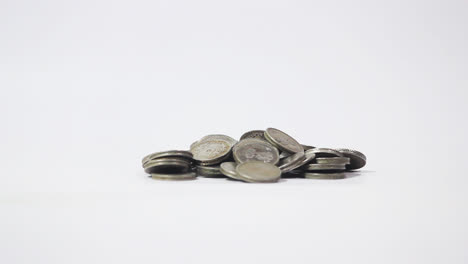 A-bunch-of-Indian-Rupees-five-coins-mid-shot-I-Indian-currency