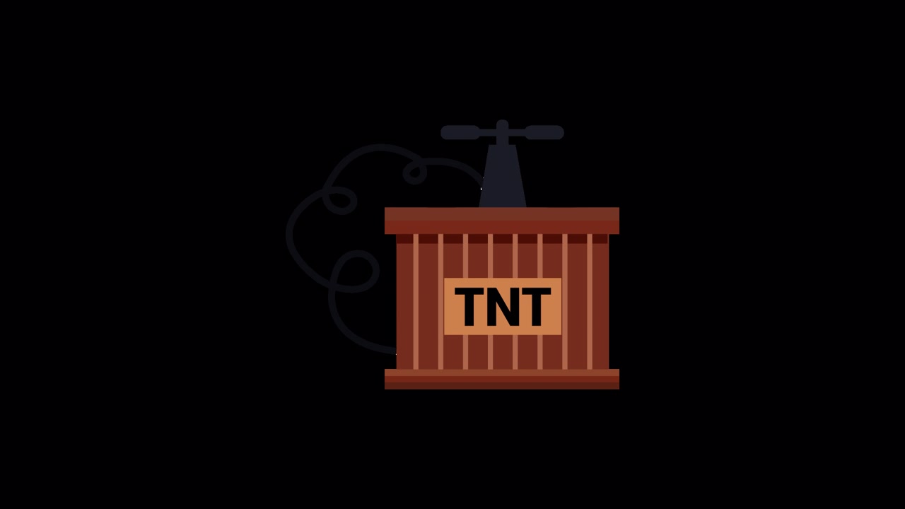 Scatola di TNT da cartone animato con detonatore