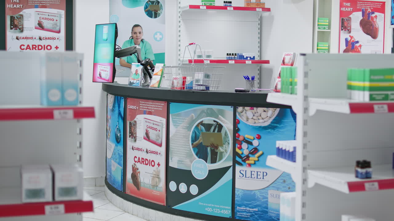 farmacia que vende una variedad de tratamientos para enfermedades o vitaminas