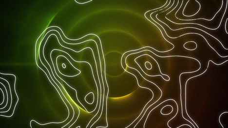 animación de formas en movimiento sobre círculos verdes