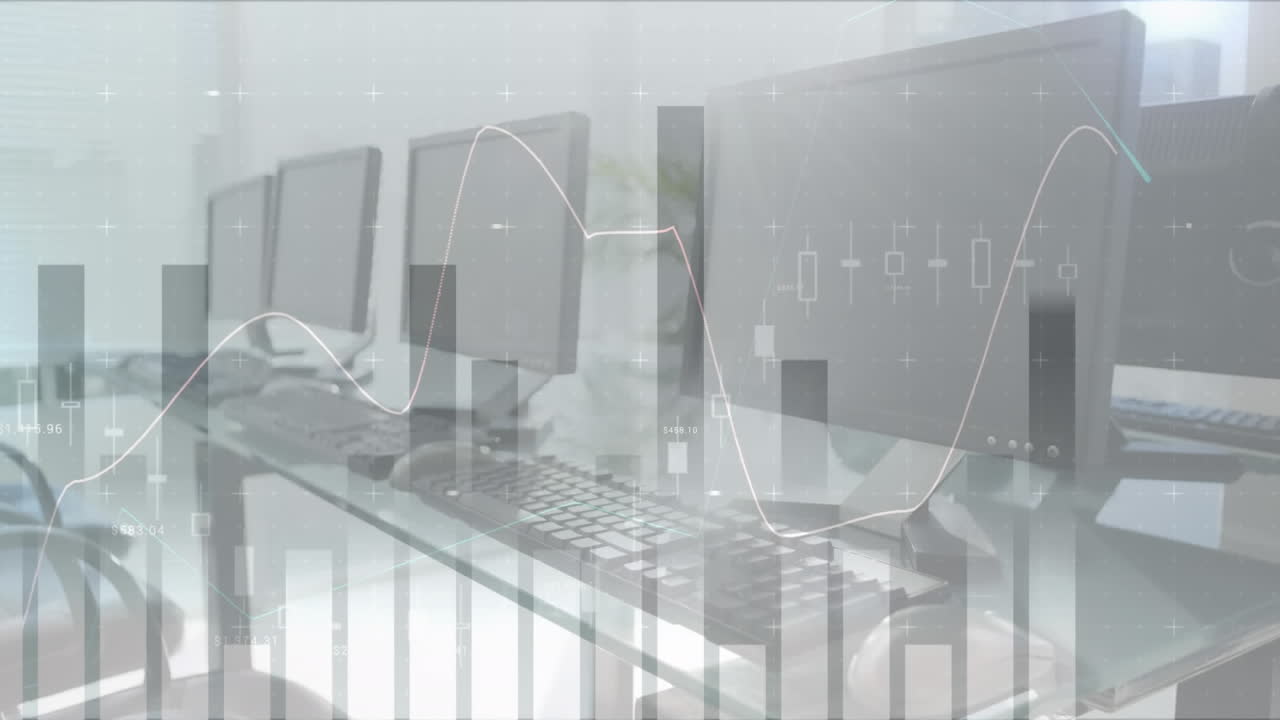 비어있는 사무실에 대한 통계 데이터 처리 애니메이션