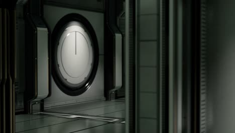 clean sterile futuristic science fiction interior of a laboratory or spaceship