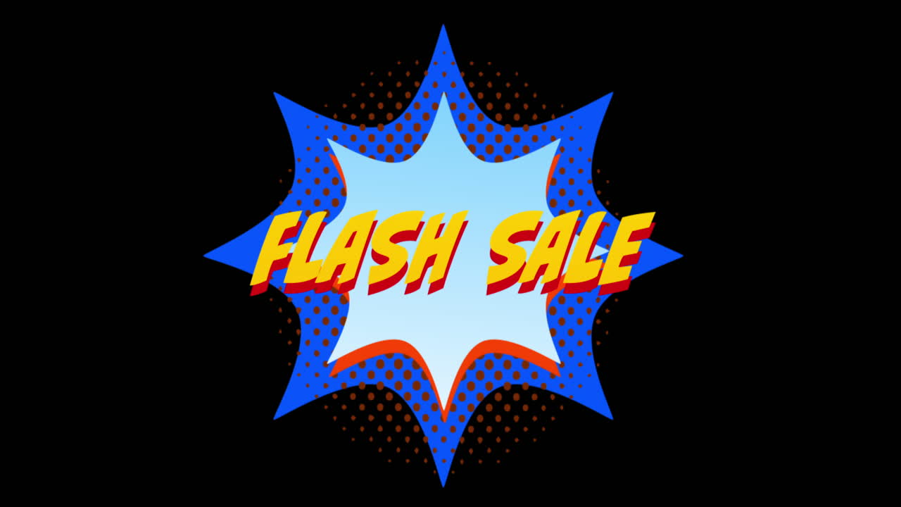 palabras de venta instantánea que aparecen frente al efecto azul de explosión 4k