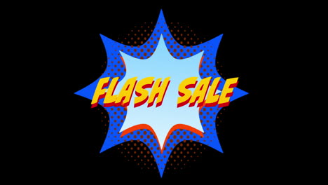 words flash sale appearing in front of explosion blue effect 4k