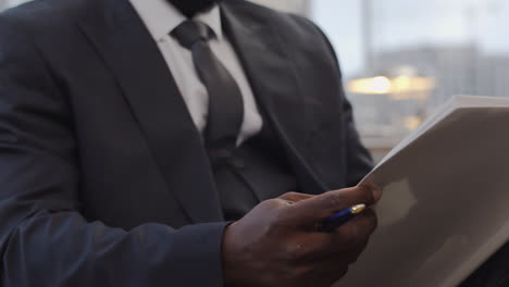 man working on the lawyer's office