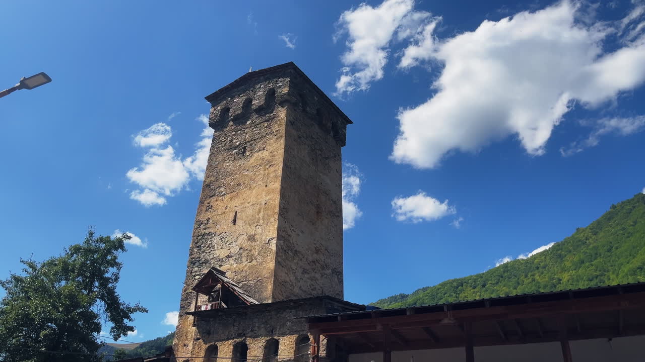 Svaneti Tower Under Blue Skies