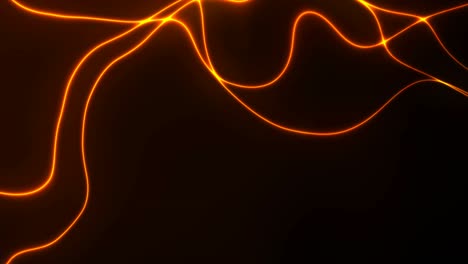 orange neon glowing smooth liquid wavy lines abstract motion background