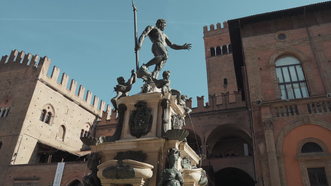 Fontana di Nettuno in Piazza dell'Adua, Padova, Italia