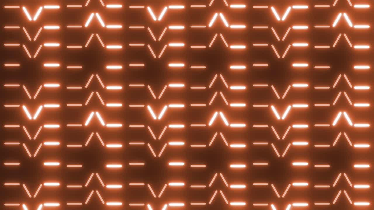 Orange Neon Geometric Pattern
