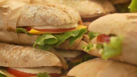 assorted baguette sandwiches