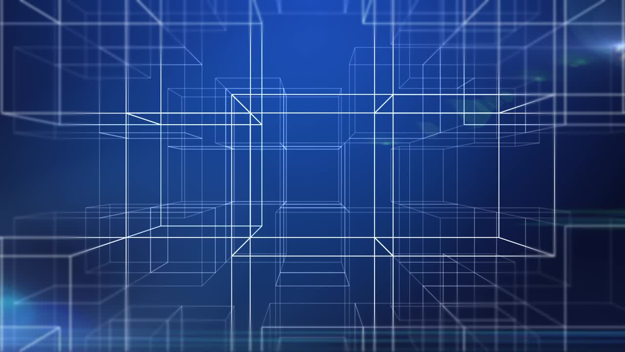 Cube network system abstract boxes