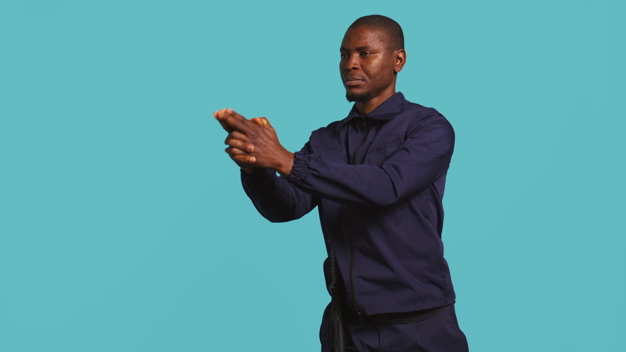 Portrait of security staff member tasked with evicting trespassers