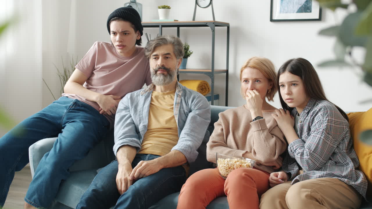 Family Watching a Movie Together