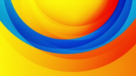 abstract bright orange and blue geometric wavy motion background