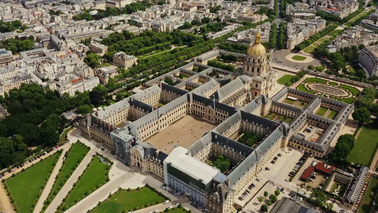 파리의 hôtel des invalides의 공중 사진
