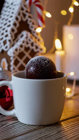 cozy christmas dessert in a mug