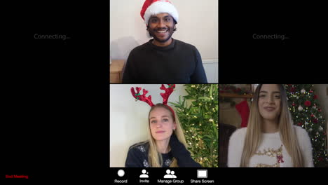 amigos se unen a 6 videollamadas navideñas