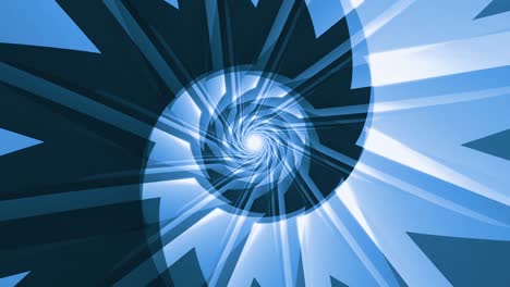 blue spiral abstract animation stylized yin and yang. looped hypnotic background