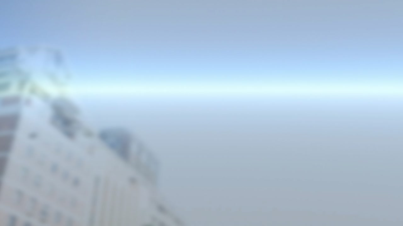 Bright horizon band starting holo HUD fading in, bars focusing, view panning right, showing data