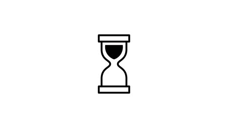 loading hourglass cursor loop animation. 4k video