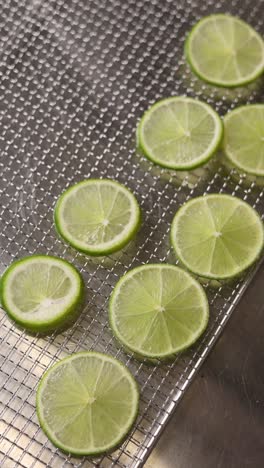 drying lime slices