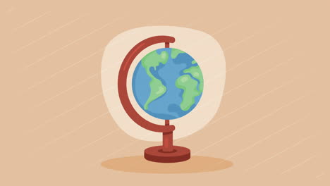 world earth map supply animation