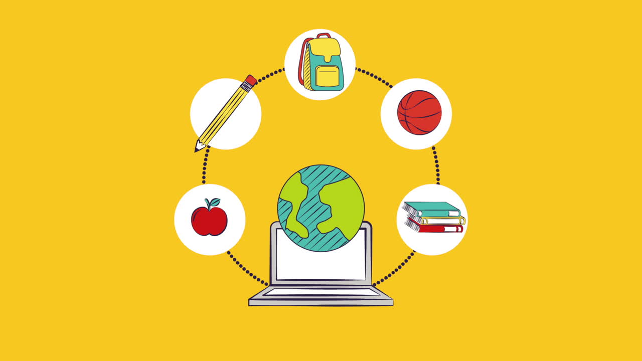 Back to school video animation