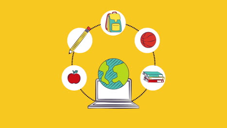 back to school video animation