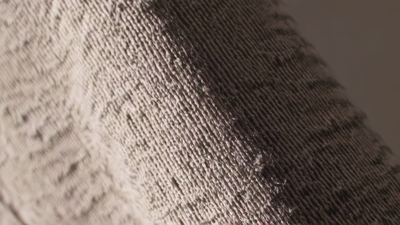Close-up view of a textured fabric