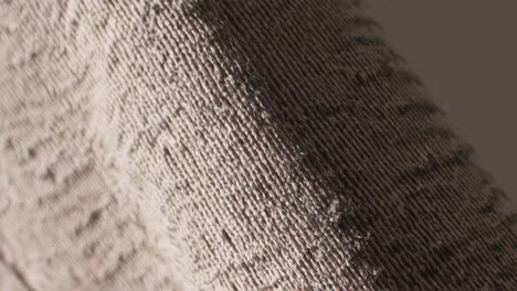 close-up view of a textured fabric
