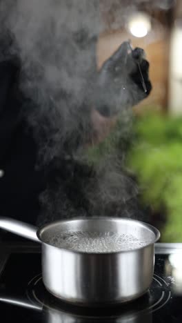 chef boiling water