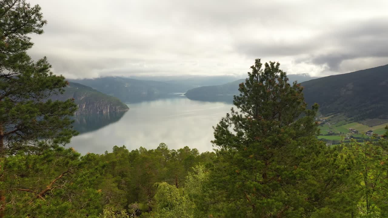 Rekaman udara Keindahan Alam Norwegia