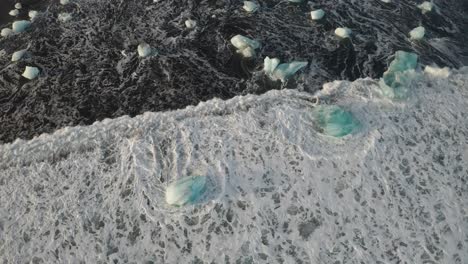 drone shot for the coast in iceland in diamond beach-3