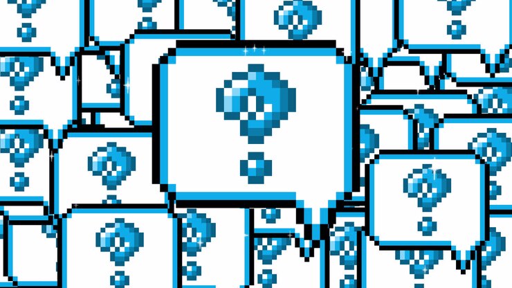 Icona a forma di fumetto pop-up pixel art con punto interrogativo - Transizioni. 1080p - 30 fps - Canale alfa (1).mov