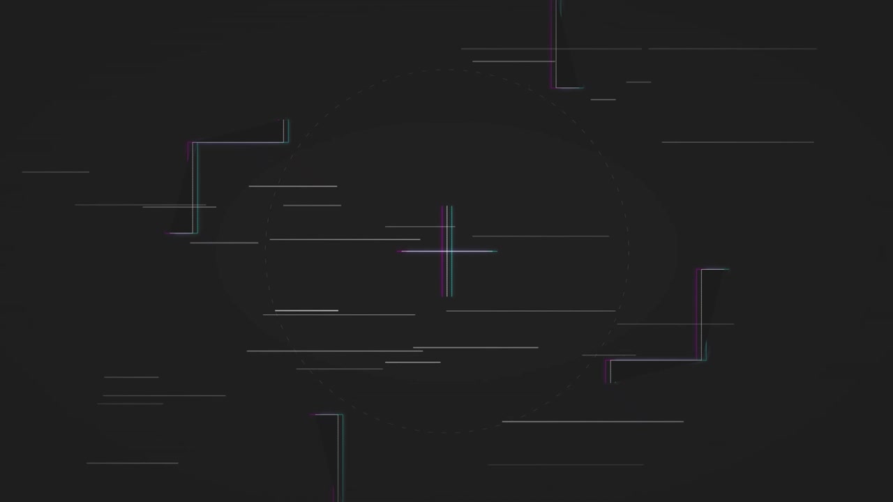Digital HUD Crosshair Overlay with Glitch Effects