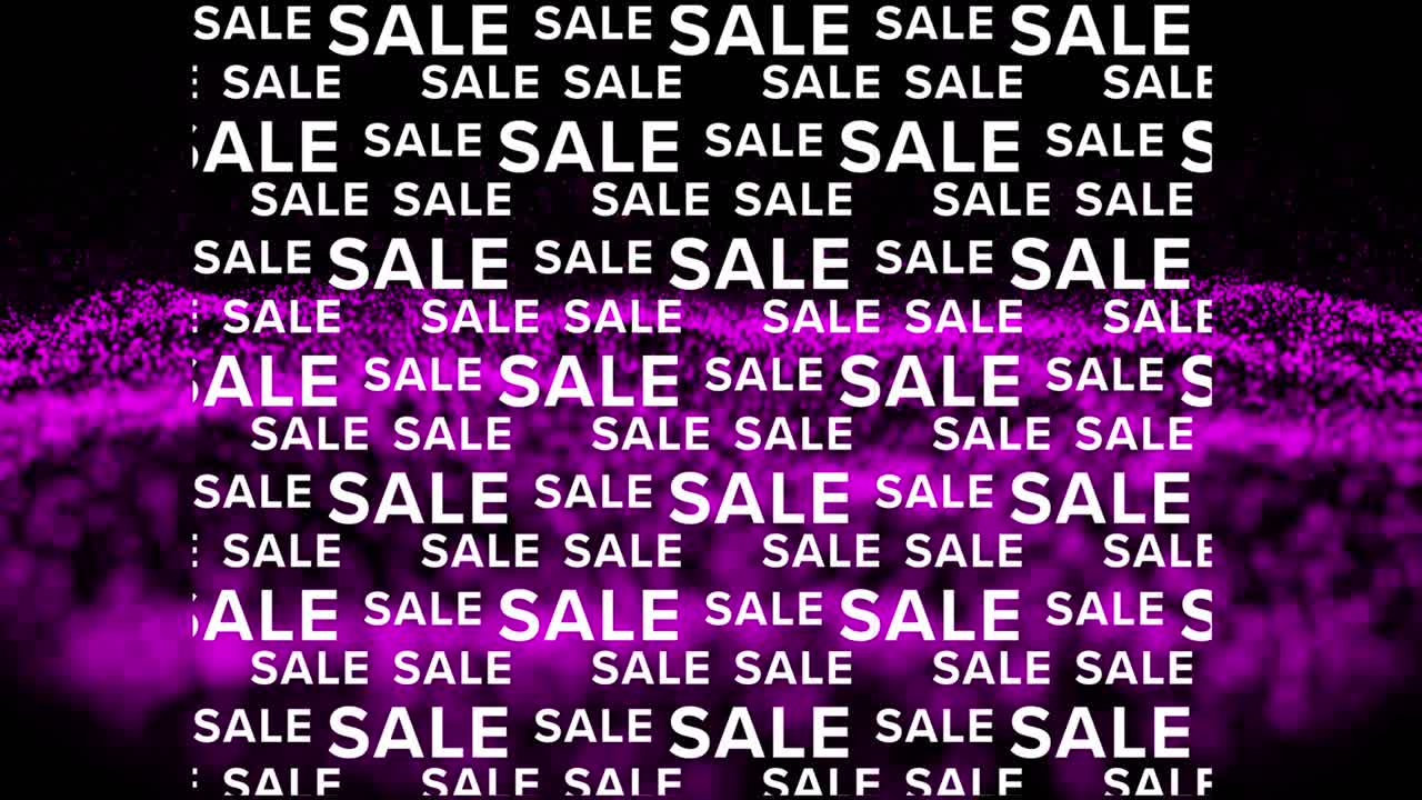 반 ⁇ 이는 검은색 배경에 판매 텍스트의 애니메이션