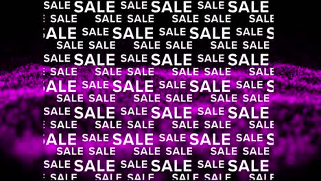 animación de textos de venta en fondo negro con brillo