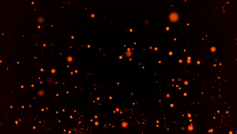 partículas naranjas (en bucle) - vídeo en 4k