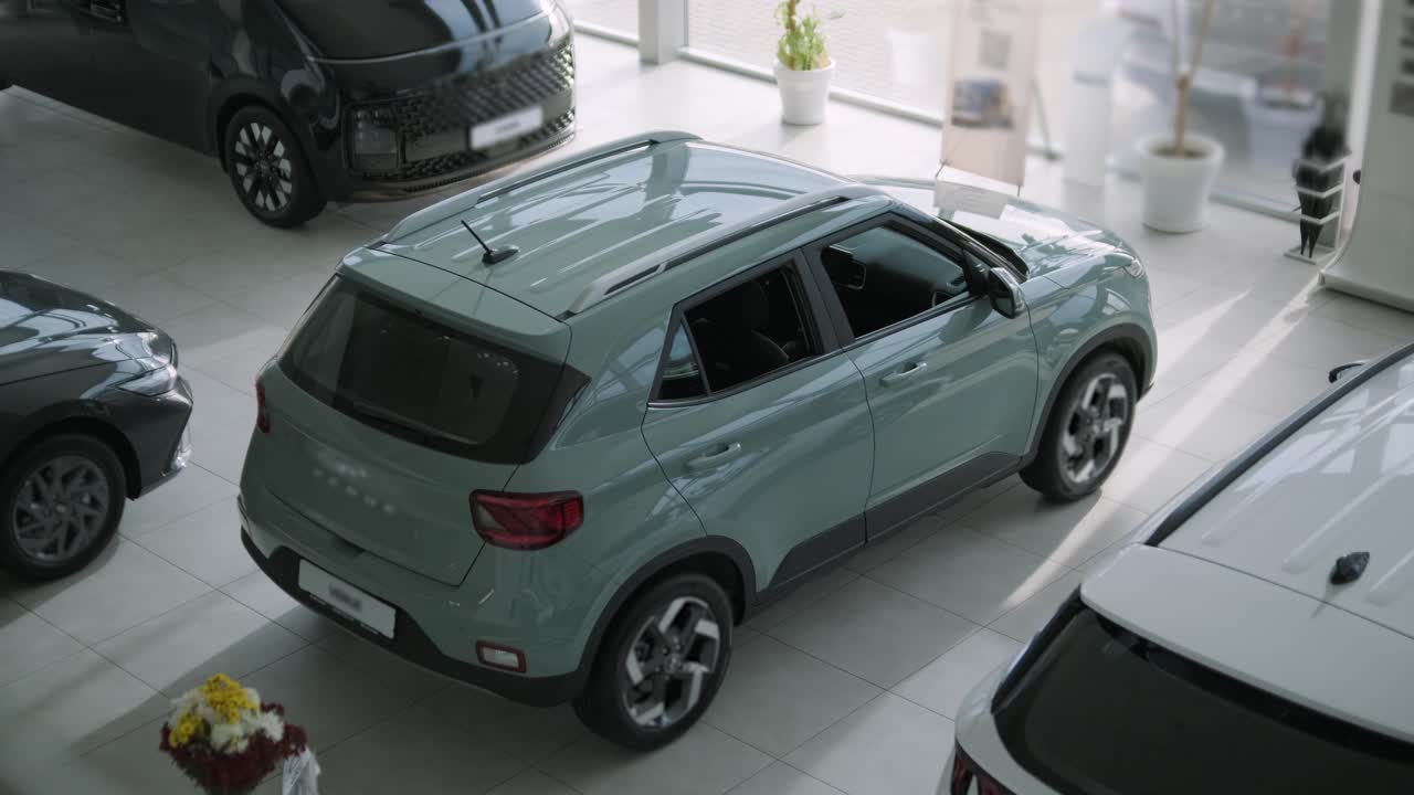 Hyundai Venue SUVs on Display in Dealership Showroom