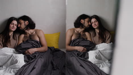 Young-man-and-woman-in-bed