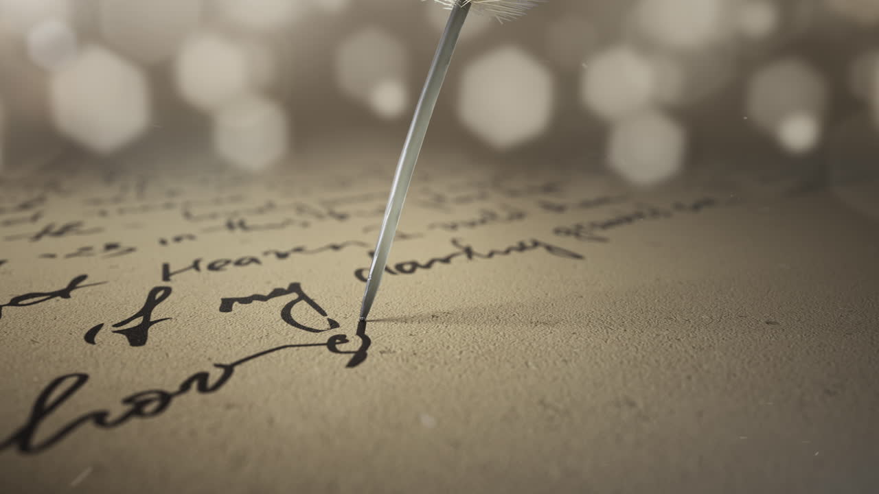 древний документ с перьями